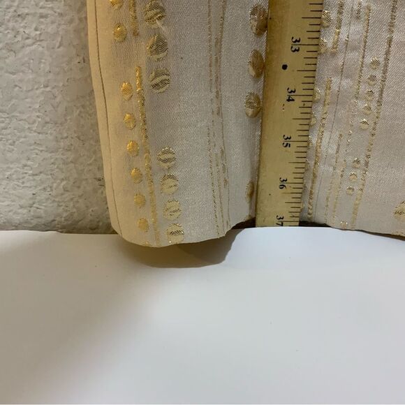 NWOT Tory Burch Ivory and Gold Threaded Tunic silk blend Dress size 6 - Picture 4 of 8